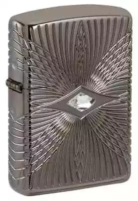 New Release 24 Zippo Lighter Armor Multicut Black Ice & Crystal Stunning Design • £89.40