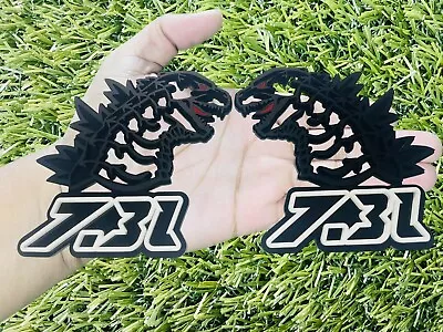 Godzilla 7.3 Emblem Badges Matte Black With White Numbers Red Eye Custom New • $46.49