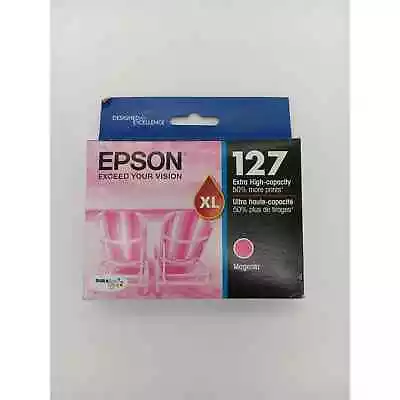 Genuine Epson 127 XL Magenta Ink Cartridge - BRAND NEW SEALED - EXPIRED 05/2018 • $11.97