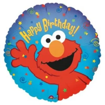 Balloons 18  Sesame Street Elmo Happy Birthday Balloon Swirls • $3.99