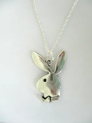 £3.99 • Buy  Playboy Bunny Rabbit Pendant Necklace. Sterling Silver Chain Stamped 925