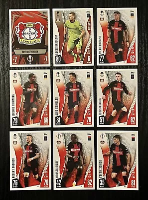 Topps Match Attax 2023/24 Bayer Leverkusen Full Team Set Of All 9 Cards • £2.25