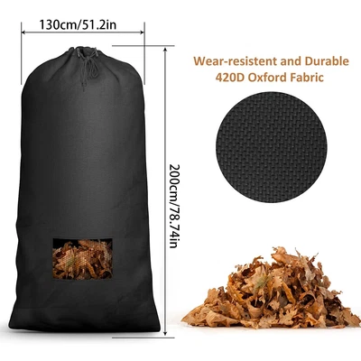 $44.92 • Buy Lawn Tractor Leaf Bag Grass Catcher Bag Garden Leaf Bag 200×130cm UpoTB