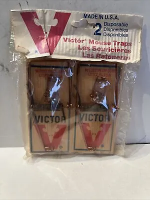 Vtg 1 Pkg VICTOR Mouse Traps Sealed Gimbels & Schusters • $14.99