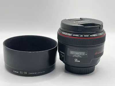 CANON EF 50mm 1:1.2 L USM LENS - E F 50 Mm F/1.2L LENS - GOOD • £542