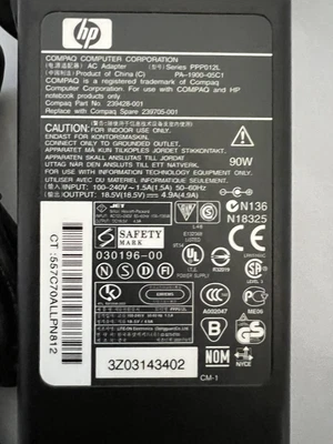 £8.49 • Buy Original Genuine Compaq 239428-001 239705-001 AC Adapter 18.5V - 1.5A 90W
