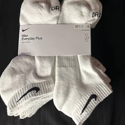 Nike Everyday Ankle Socks 6-Pairs Size L - White (SX6899-100) • $26