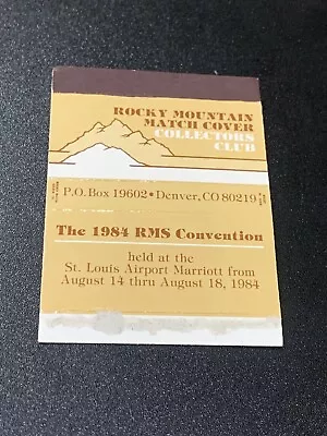 Vintage Matchbook: “ROCKY MOUNTAIN MATCHCOVER COLLECTORS CLUB” • $5.91