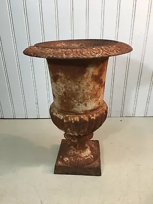 Antique Cast Iron Garden URN PLANTER 13” TALL • $148.75