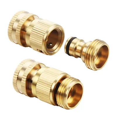 US 3/4  Garden Hose Quick Connect Water Hose Fit Brass Female Male Connector Lot • $9