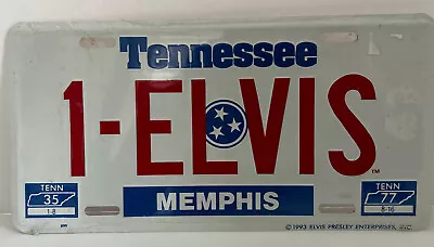 Elvis Presley Memphis Tennessee License Plate 1993 Elvis Presley Enterprises • $10