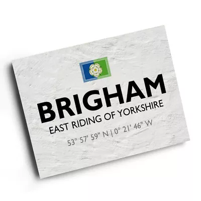 A4 PRINT - Brigham East Riding Of Yorkshire - Lat/Long TA0753 • £4.99