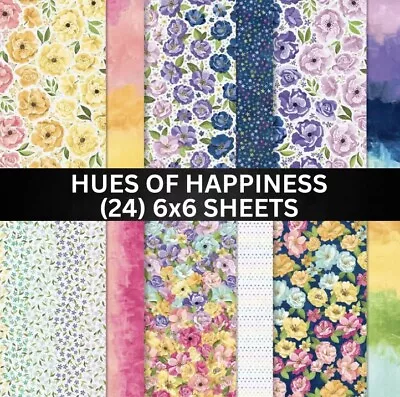 Stampin Up HUES OF HAPPINESS Designer Series Paper Flowers DSP- (24) 6x6 Shts • $14.87