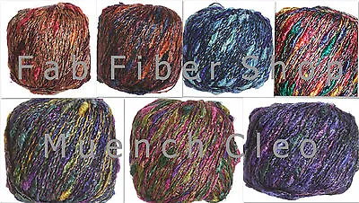 Muench Cleo Heavy Worsted Metallic Blend Yarn Color Choice Knit Crochet FRS • $14.50