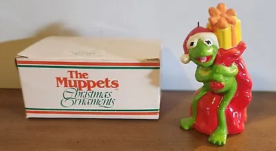 Kermit The Frog Hugging Stocking Christmas Ornament Vintage 1981 Muppets Henson • $15.95