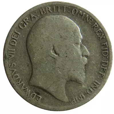 1909 King Edward VII Silver Sixpence Coin - Great Britain • £7.88