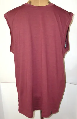 New Mens M NWT Prana Breathe Maroon Sleeveless Shirt Recycled Sustainable Logo  • $31.85