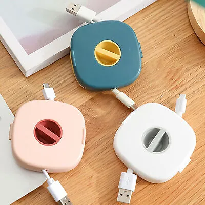 £5.69 • Buy 3X Wire Earphone Cable Winder Box Phone Holder Cord Storage Case Cable Organizer