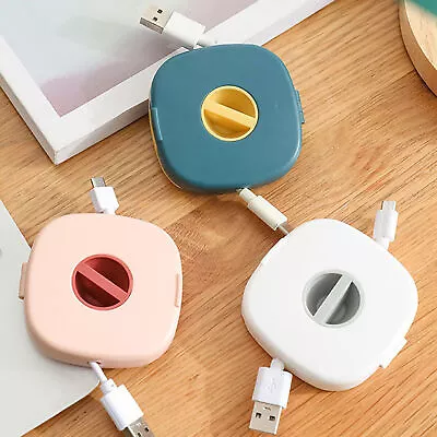 £5.69 • Buy 3X Wire Earphone Cable Winder Box Phone Holder Cord Storage Case Cable Organizer