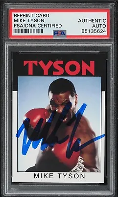 1986 Topps Custom Boxing Card Mike Tyson Signed PSA Authentic Auto • $249.99