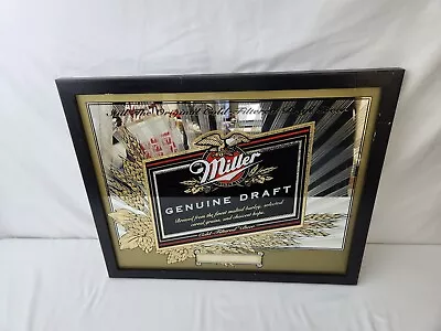 Miller Genuine Draft Bar Mirror Sign MGD Vintage Excellent • $29.99