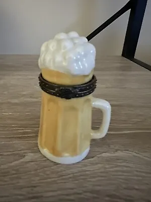 Hinged Porcelain Miniature Beer Mug With Pretzel • $15