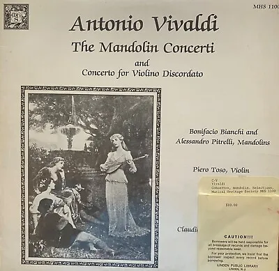 Antonio Vivaldi: The Mandolin Concerti  MHS 1100 Vinyl LP • $1.49