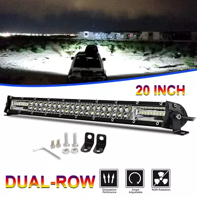 20'' Inch Dual Row LED Work Light Bar Combo Offroad Driving Lamp Car Trucks Boat • $35.99