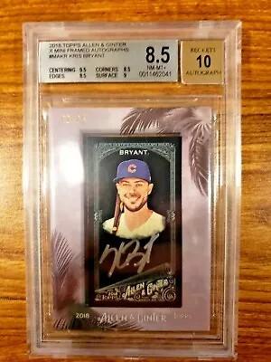 2018 Topps Allen And Ginter X Mini Framed Autographs #MAKR Kris Bryant • $300