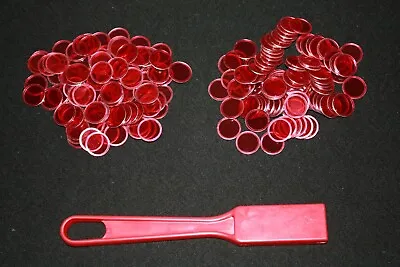 Magnetic Red Bingo Wand And 200 Chips Markers – Use On Paper Sheets Cards  • $11.75