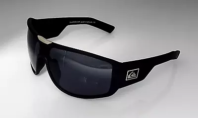 Quiksilver Sports Wrap Shield Sunglasses Black Frame Dark Smoke Single Lens NIB • $25