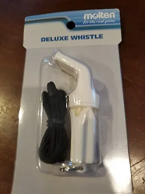 Molten Deluxe Whistle Pealess With Lanyard White Volleyball Soccer Football New • $5.50