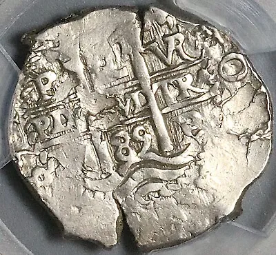 1685 PCGS AU 53 Bolivia Cob 2 Reales Potosi Colonial Coin POP 1/0 (23071801C) • $650