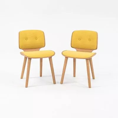 2022 Pair Marcel Wanders For Moooi Nut Dining Chairs In Canvas 2 446 Natural Oil • $2450