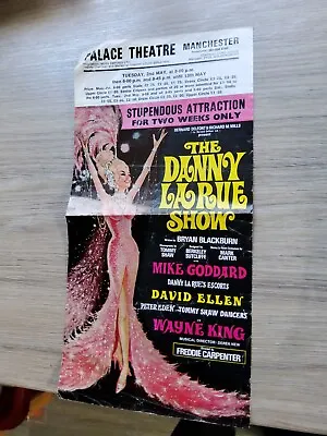 Variety Theatre Flyer 1970s Manchester Palacethe Danny La Rue Show • £8