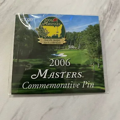 2006 Masters Golf Tournament Commemorative Pin Phil Mickelson Juniper Augusta • $12