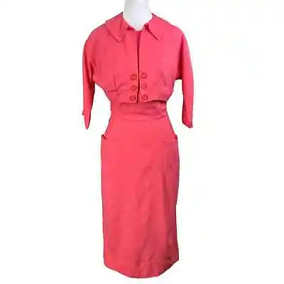 VTG 60s Mode O Day California Dress With Jacket Mad Men Size 14 Career Office • $105