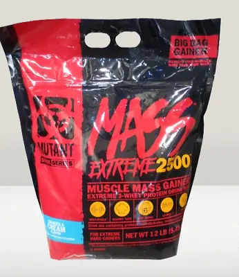 Mass Extreme 2500 Muscle Mass Gainer Protein Drink Cookies & Cream Flavor 12 Lb • $92