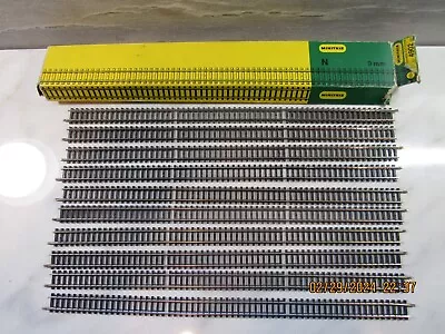 10 Pieces Straight Minitrix 4904 N Scale Model Train Railroad Track 12  W/ Box • $34.95