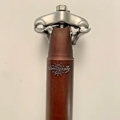 VINTAGE Campagnolo NUOVO RECORD Seatpost 27.2 X 220mm Brown Micro Adjust 2 Bolt • $129.95