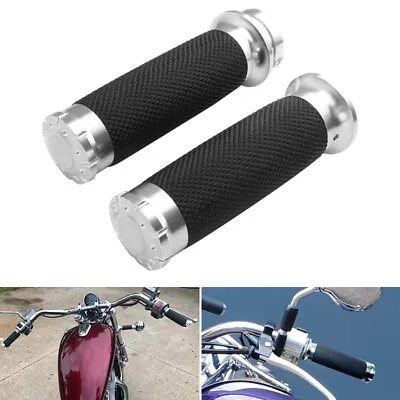 Motorcycle 1  Handlebar Hand Grips For Harley Road King Softail Sportster Custom • $15.69