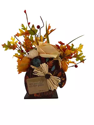AGD Fall Decor - Wood Acorn Container Floral Flower Centerpiece • $21.95