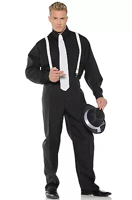 Brand New Mob Boss Mafia PinstripesTwenties Gangster Men Adult Costume • $32.85