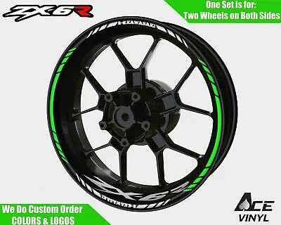 Kawasaki ZX6R Wheel Decals Rim Stickers Tape Graphics ZX-6R Ninja • £28.52