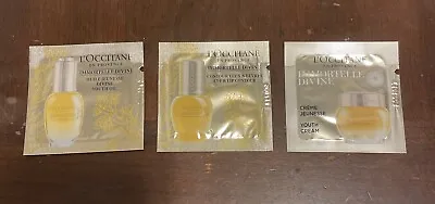 L'Occitane Immortelle Divine Samples X3 -Youth Oil Youth Cream Eye/Lip Contour • $5.95