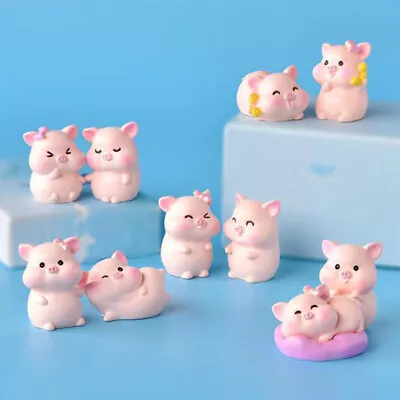 1/6pc Resin Mini Cute Pig Figurine Micro Landscape Fairy Garden Decor Craft -wq • £4.22