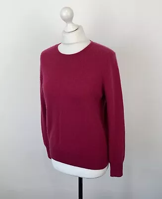 M&S Autograph 100% Cashmere Jumper Cerise Pink Size 12 UK Women’s - Shrunk  • £39.99