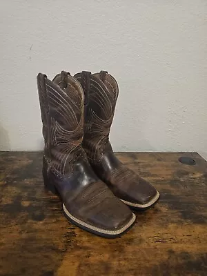 Ariat Sport Wide Square Toe Cowboy Western Boot Men Style 10010963 Size 9.5D • $79.99