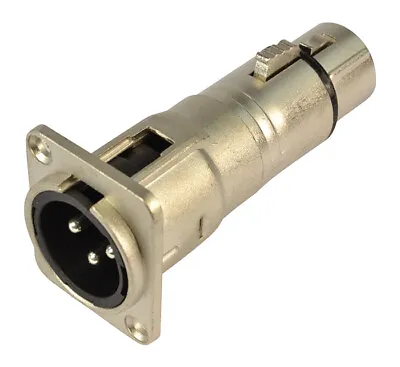 Through Panel Connector - Male Panel XLR To Female XLR Rear Connection • £5.95