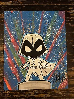 8x10 Hand Painted (Moon Knight) Black Light - Pop Art • $9.99